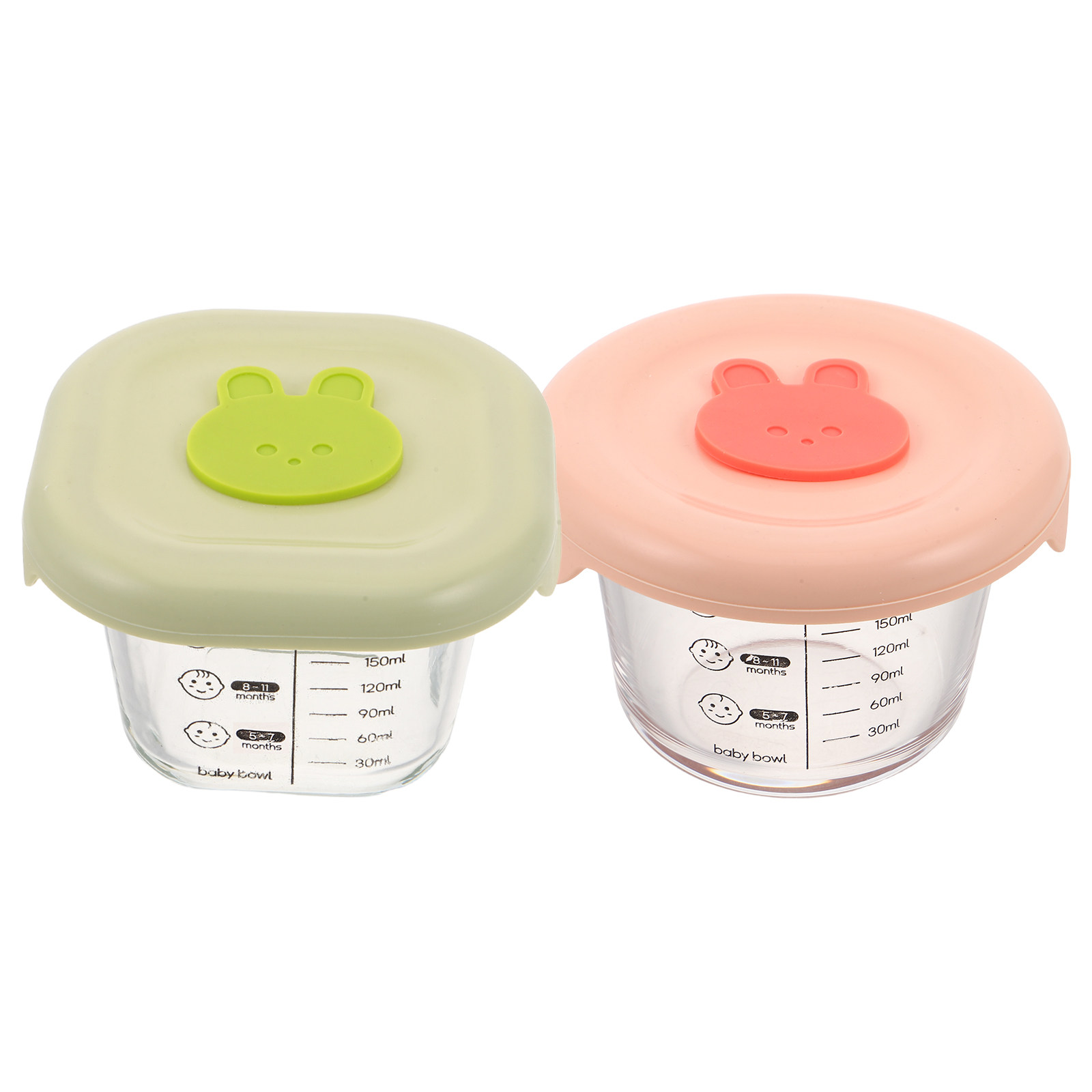 Baby Food Glass Containers - 2Pcs Baby Food Storage Containers Glass