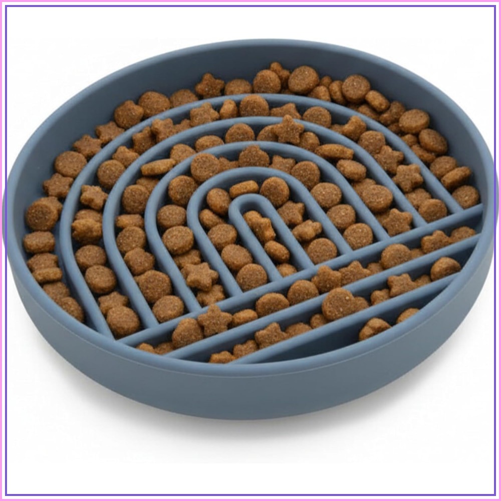 Silicone Suction Bowl - Slow Feeder Dog Bowl - Medium