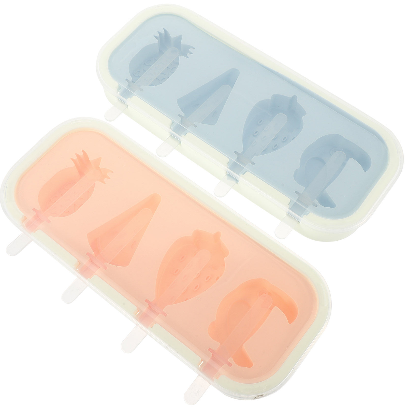 Baby Food Homemade - 2Pcs Cartoon Fruit Silicone Ice Cream