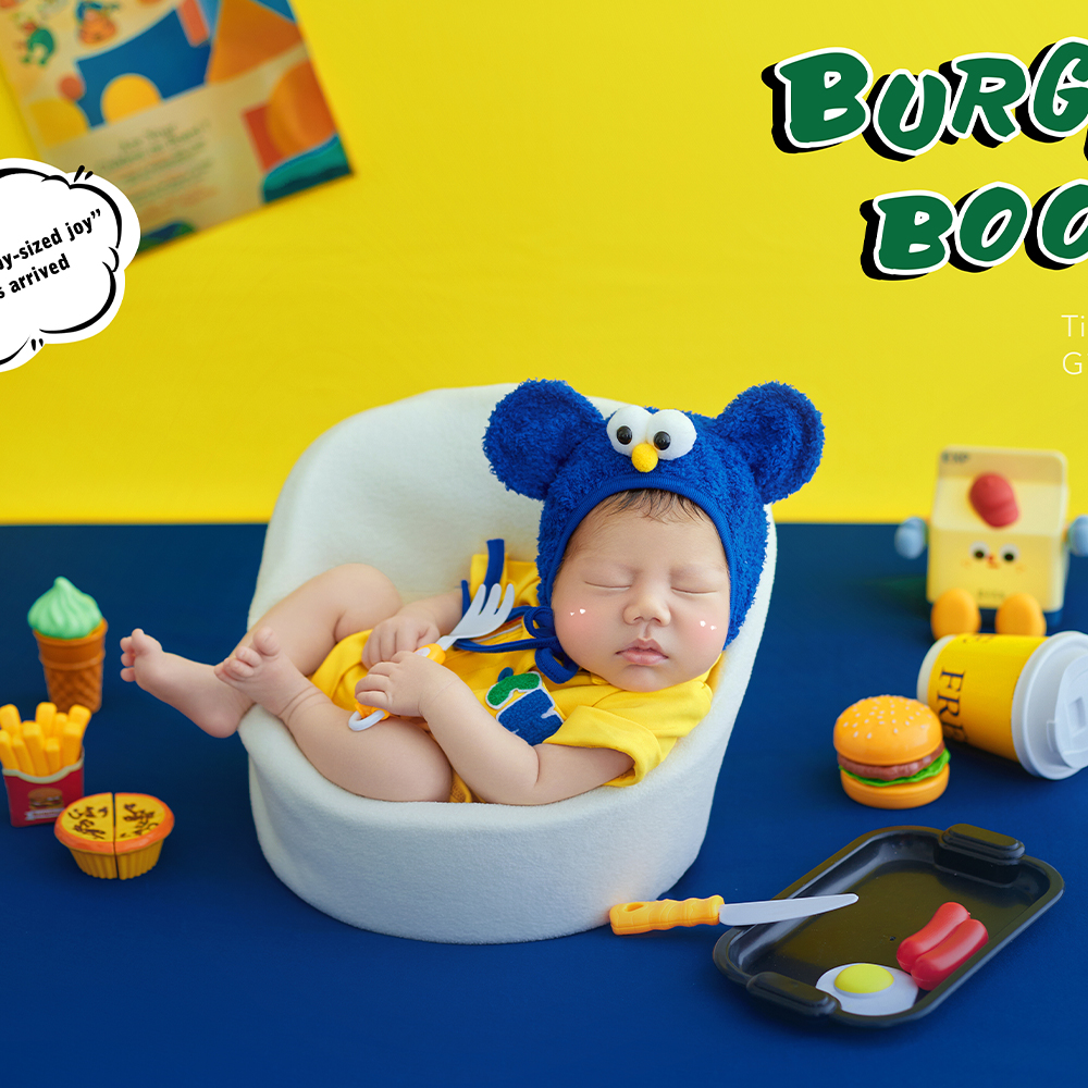 Baby Food Yellow - Fast Food Theme Newborn Photography Props