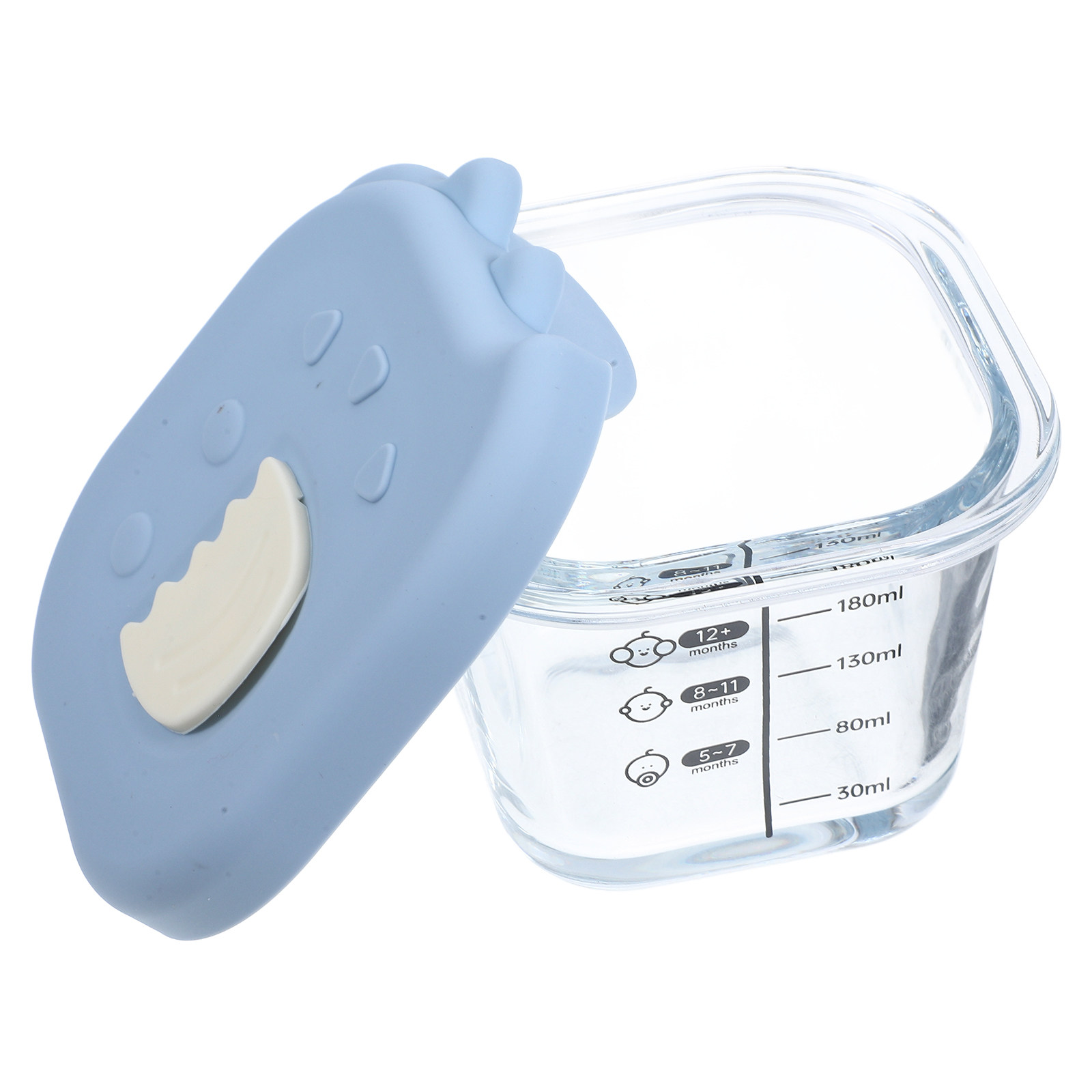 Baby Food Glass Containers - Clear Glass Baby Feeding Bowl Lid