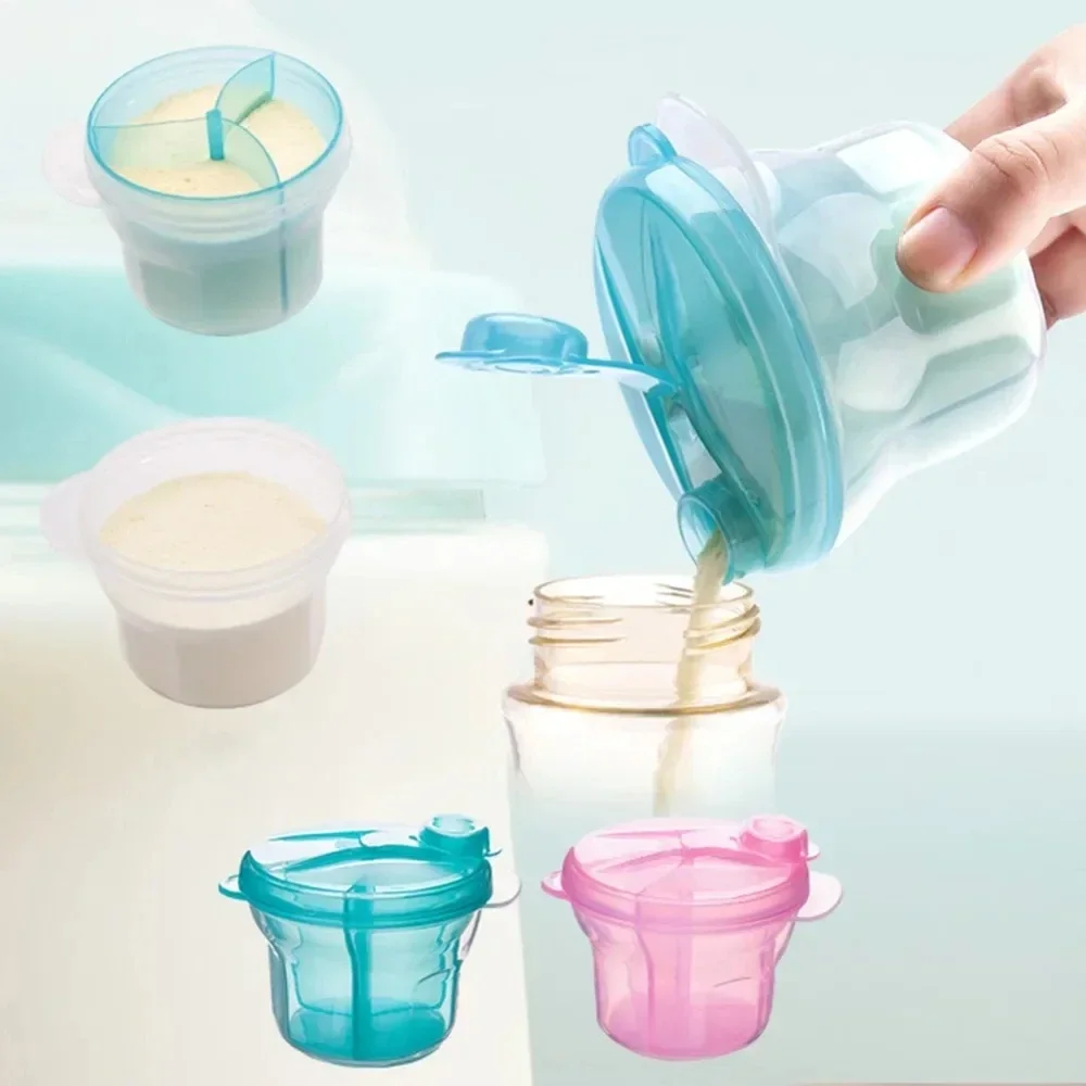 Baby Food Jar - 3-grid Portable Formula Dispenser for Infant
