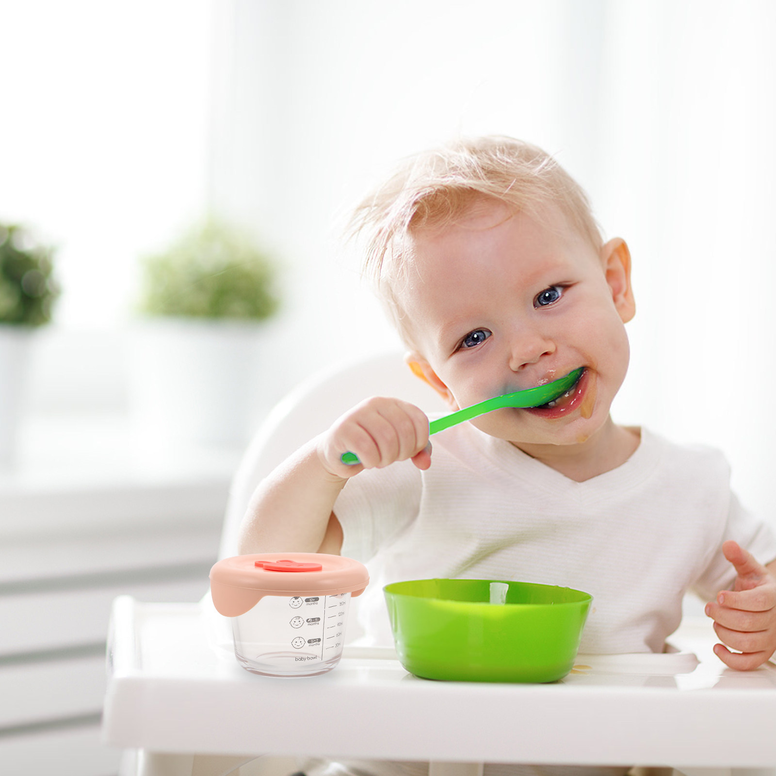 Baby Food Glass Containers - 2Pcs Baby Food Storage Containers 230Ml