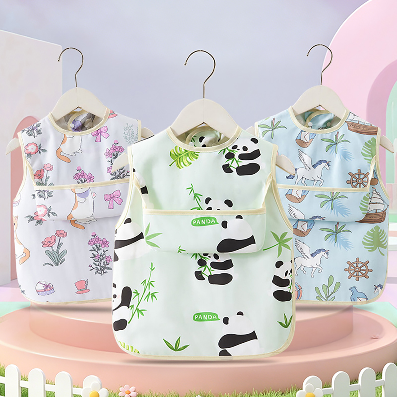 Baby 1 Year Food - 0-4Y Baby Bibs & Pocket Waterproof