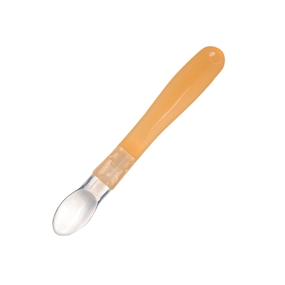 Baby Food Yellow - Silicone Baby Spoon Food Grade Soft
