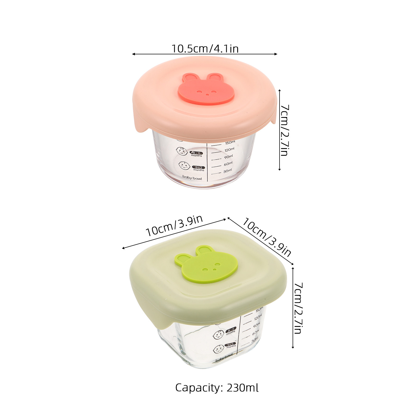 2Pcs Baby Food Storage Contain - Baby Food Glass Containers recensione e prezzo