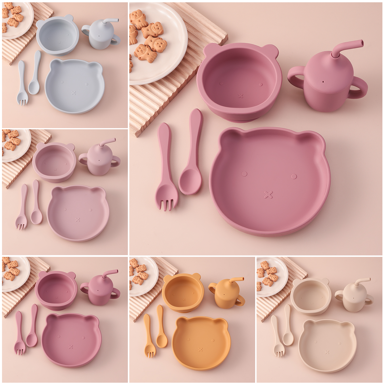 Color Kids 5PCS Silicone Feedi - Baby Food Tray recensione e prezzo