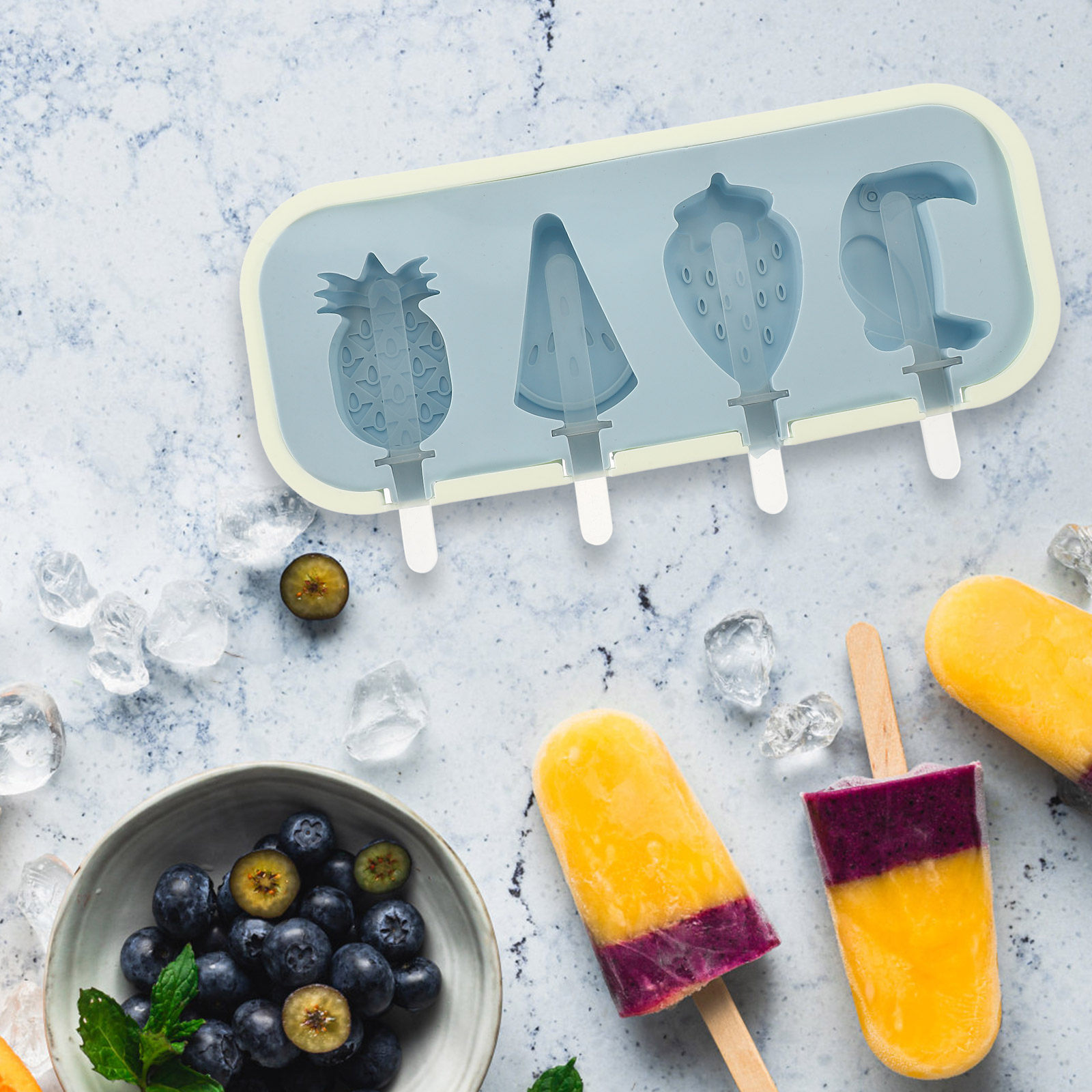 2Pcs Cartoon Fruit Silicone Ic - Baby Food Homemade recensione e prezzo