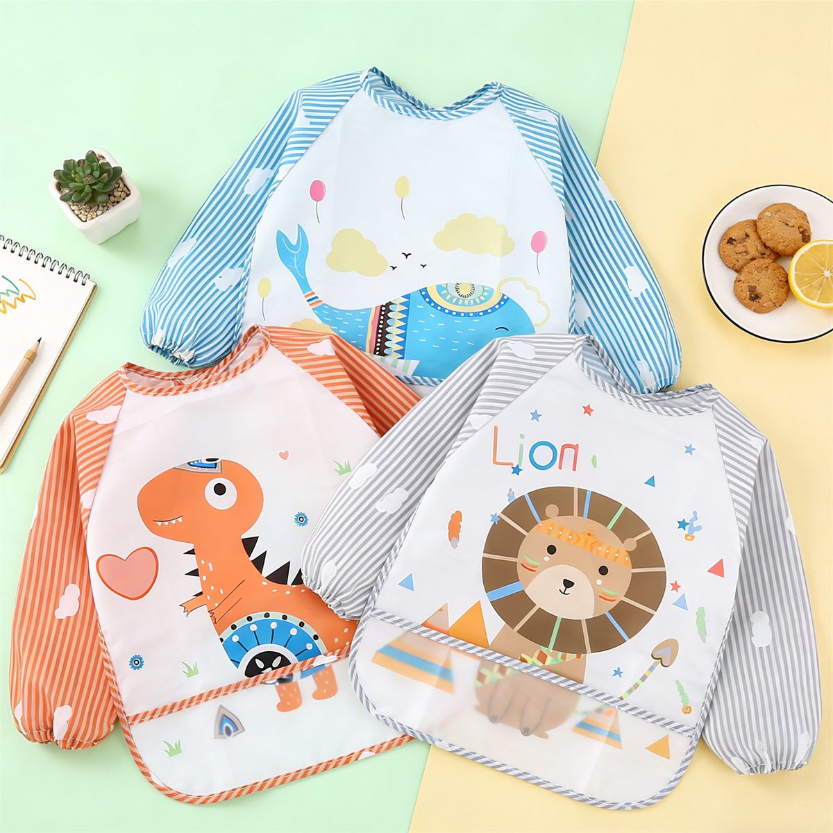 2pcs Waterproof Full Sleeve Ba - Baby Food Quantity recensione e prezzo