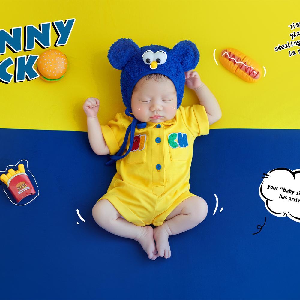 Fast Food Theme Newborn Photog - Baby Food Yellow recensione e prezzo