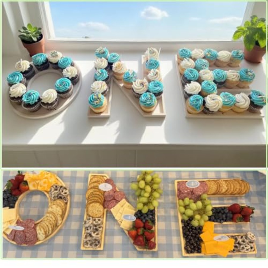 3PCS Larger Charcuterie Letter - Baby Food Tray recensione e prezzo