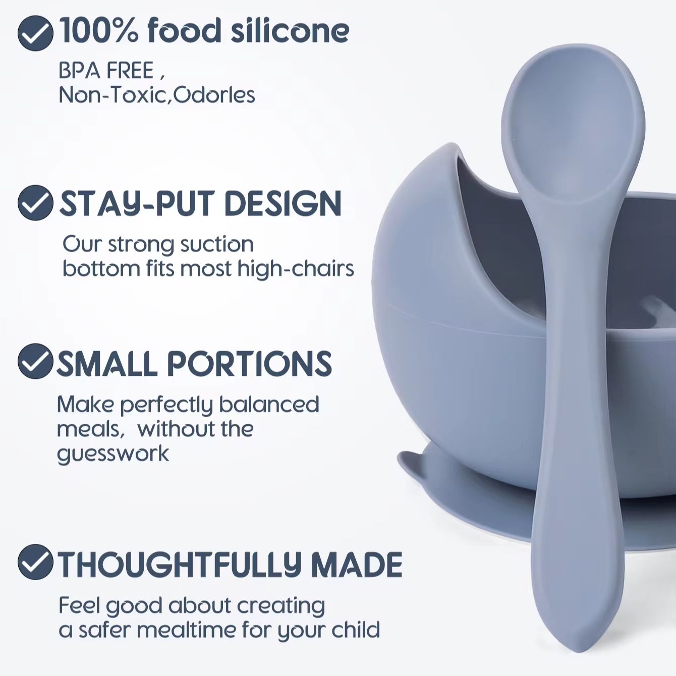 2PC Silicone Sucker Bowl Feedi - Baby Food Quantity recensione e prezzo