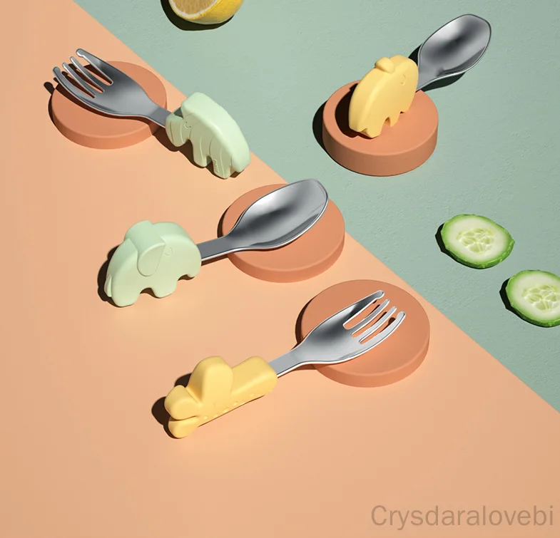 1setElephant Short Fork Spoon  - Baby Food In Japan recensione e prezzo