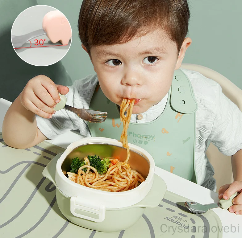 1setElephant Short Fork Spoon  - Baby Food In Japan recensione e prezzo
