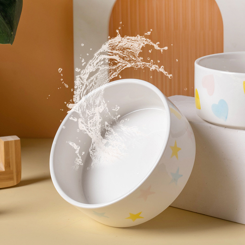 Ceramics Dog Bowl with Wood Ma - Baby Food Cat recensione e prezzo