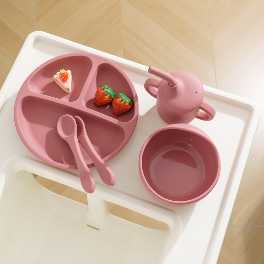 5PCS Baby Silicone Tableware S - Silicone Suction Bowl recensione e prezzo