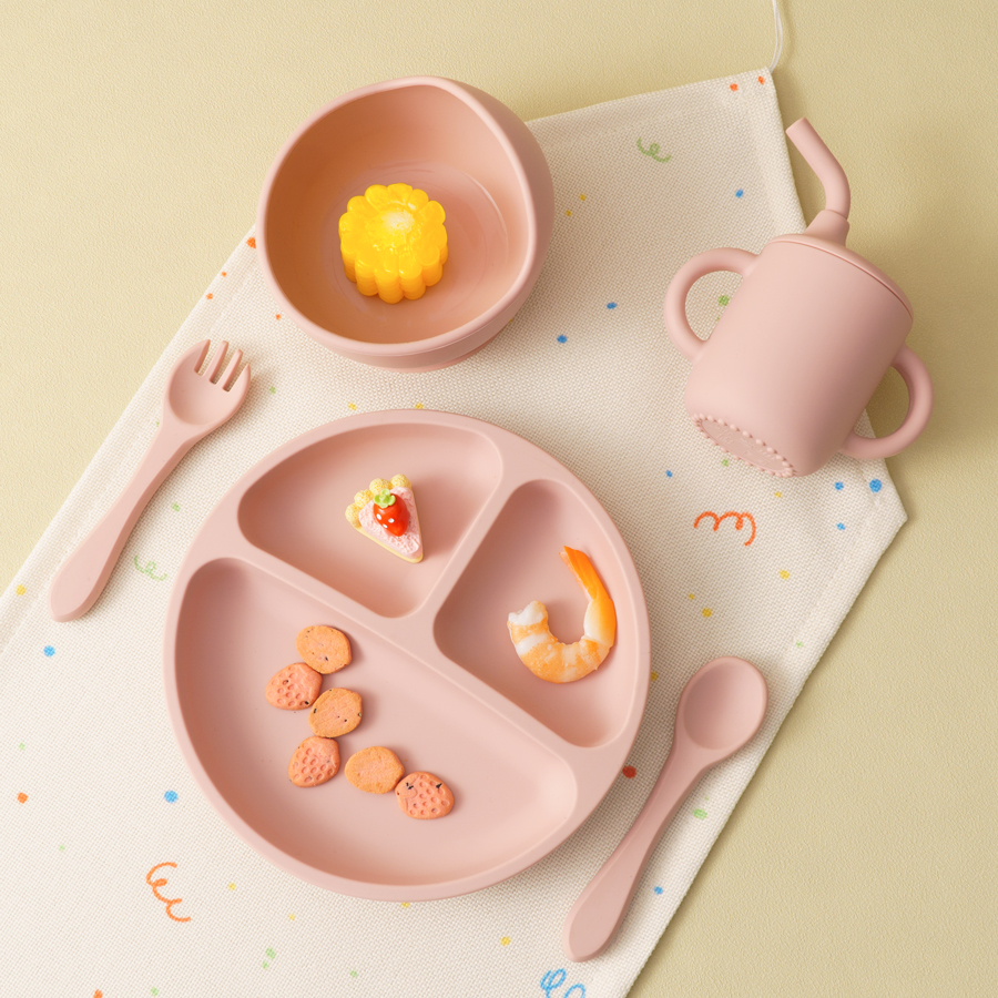5PCS Baby Silicone Tableware S - Silicone Suction Bowl recensione e prezzo