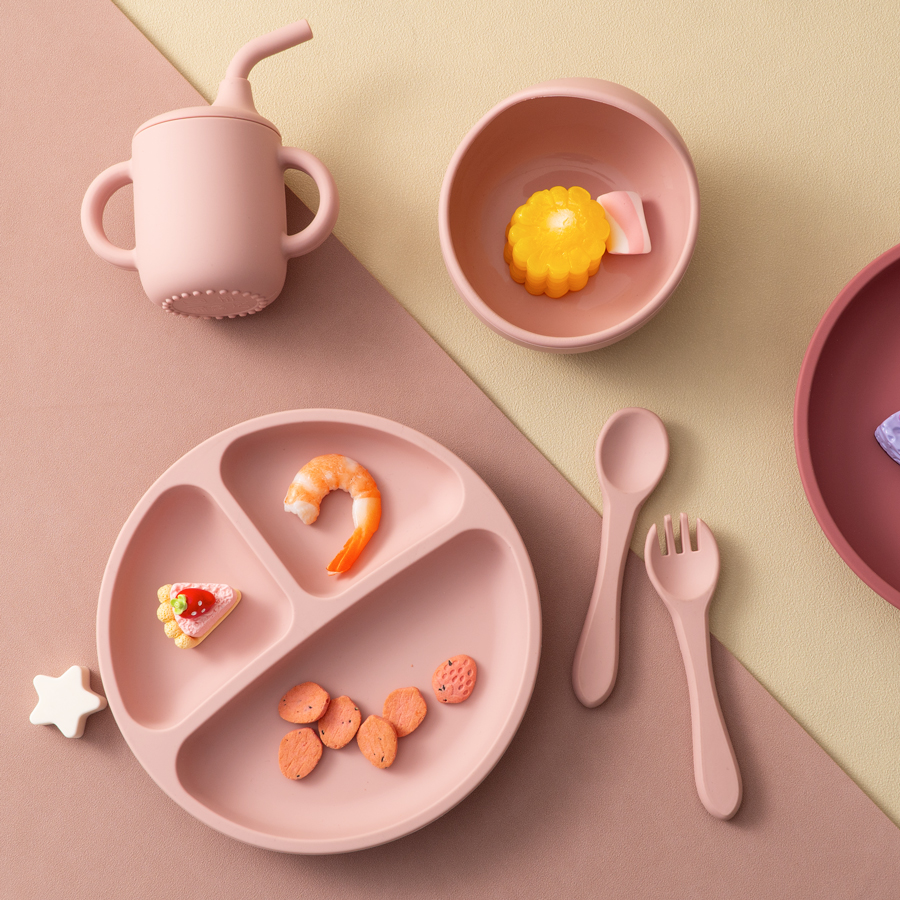 5PCS Baby Silicone Tableware S - Silicone Suction Bowl recensione e prezzo