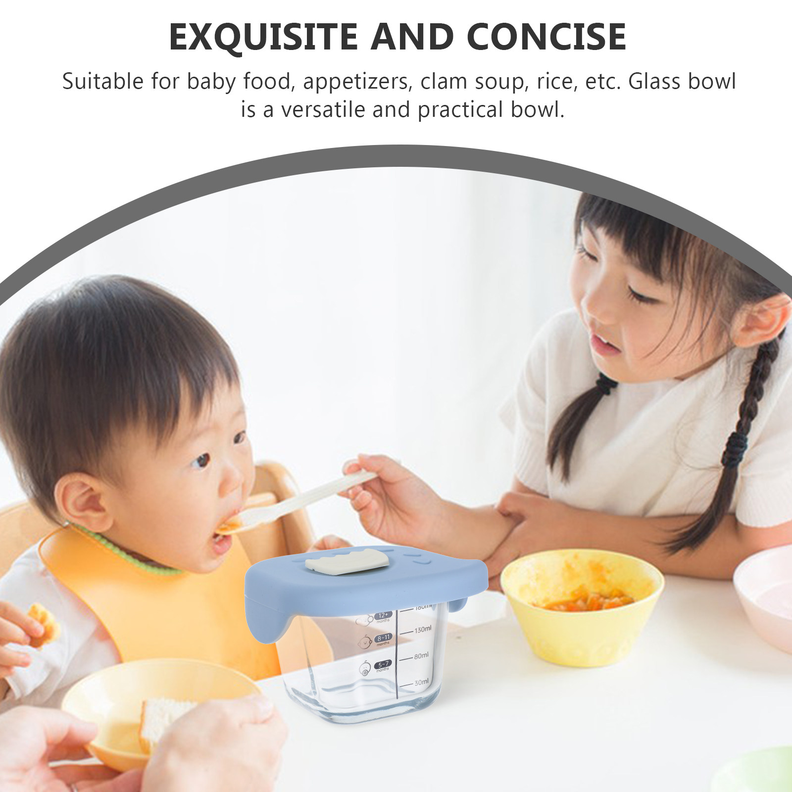 Clear Glass Baby Feeding Bowl  - Baby Food Glass Containers recensione e prezzo