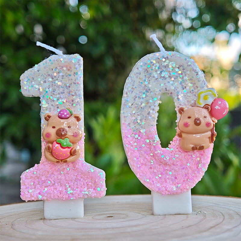 New Capybara Candles Cake Deco - Baby 1 Year Food recensione e prezzo
