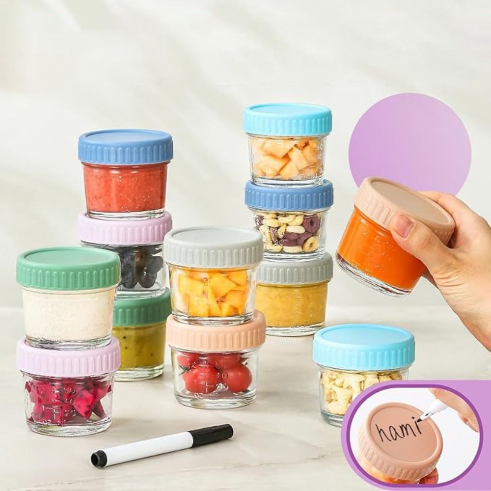 6pcs Mason Jar Glass Baby Food - Baby Food Glass Containers recensione e prezzo