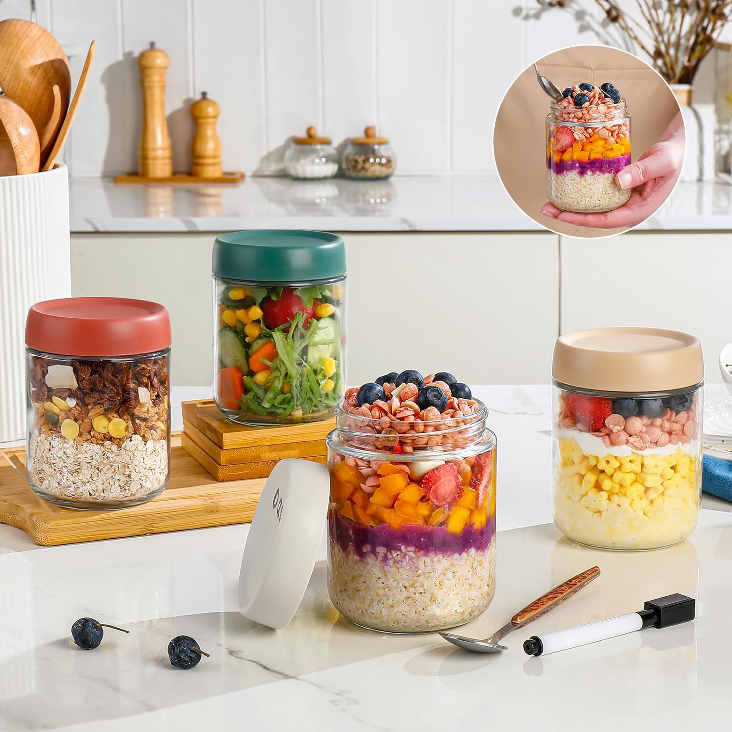 Glass Overnight Oats Container - Baby Food Jar recensione e prezzo