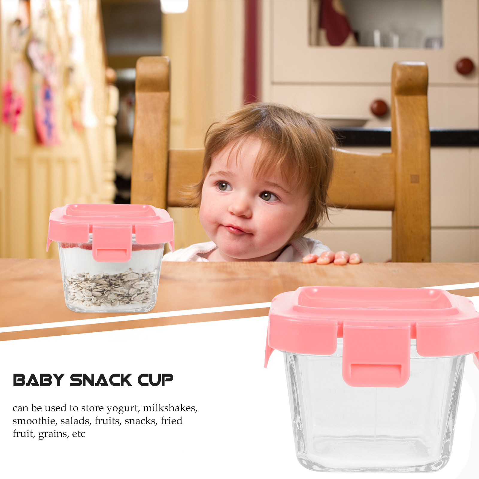 2Pcs Baby Food Storage Bowl Hi - Baby Food Glass Containers recensione e prezzo