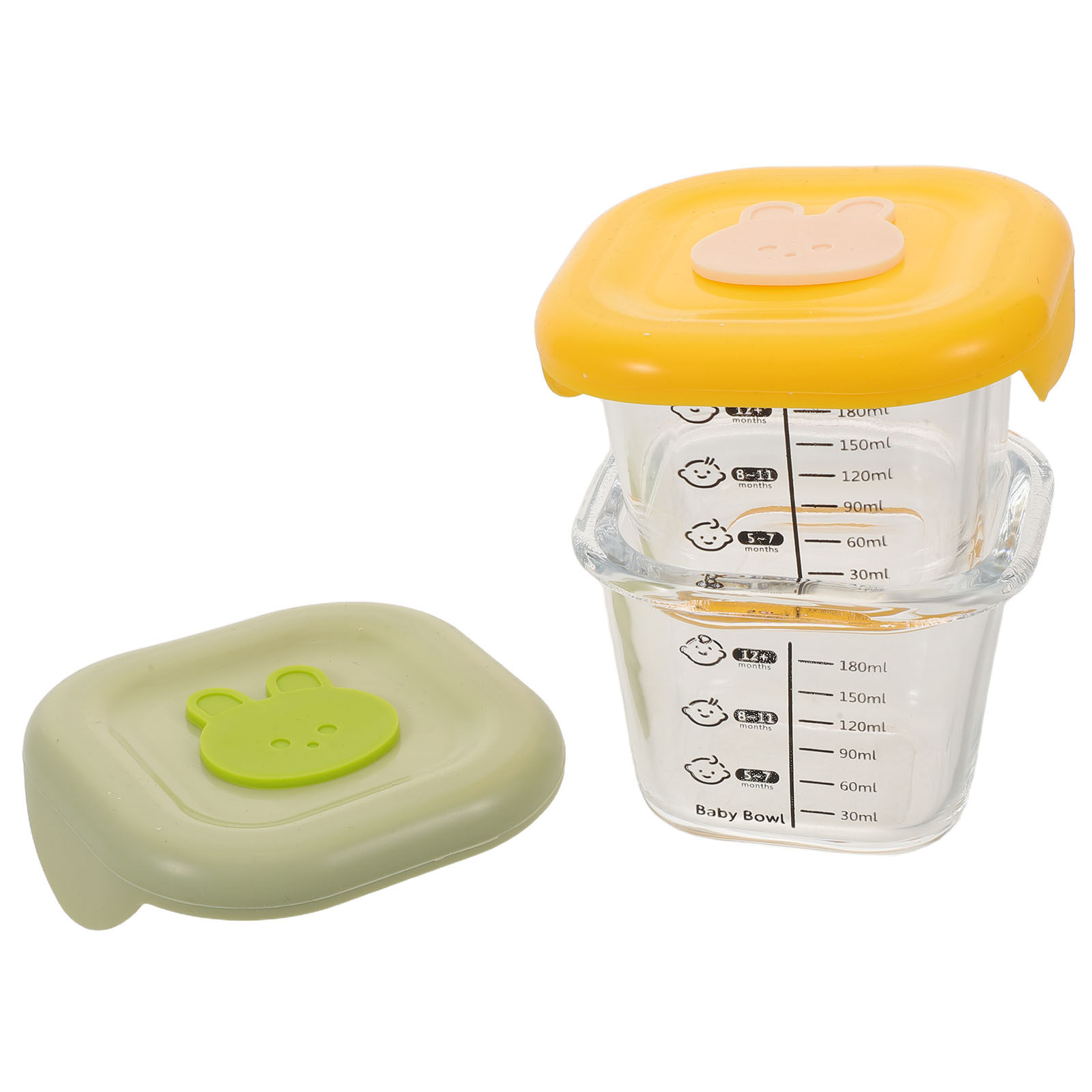 2Pcs Baby Food Storage Contain - Baby Food Yellow recensione e prezzo