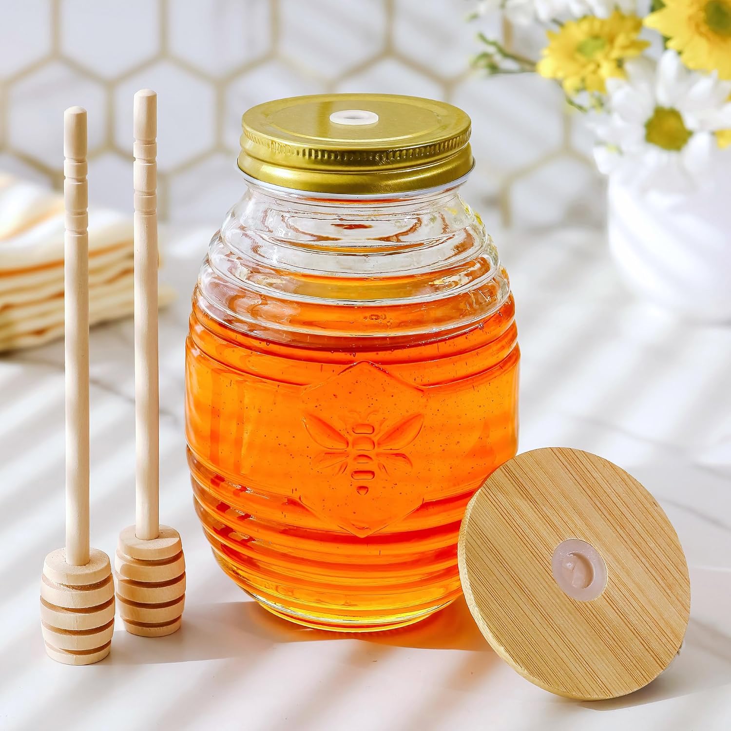 24oz. Bee Hive Shaped Honey Gl - Baby Food Intake recensione e prezzo