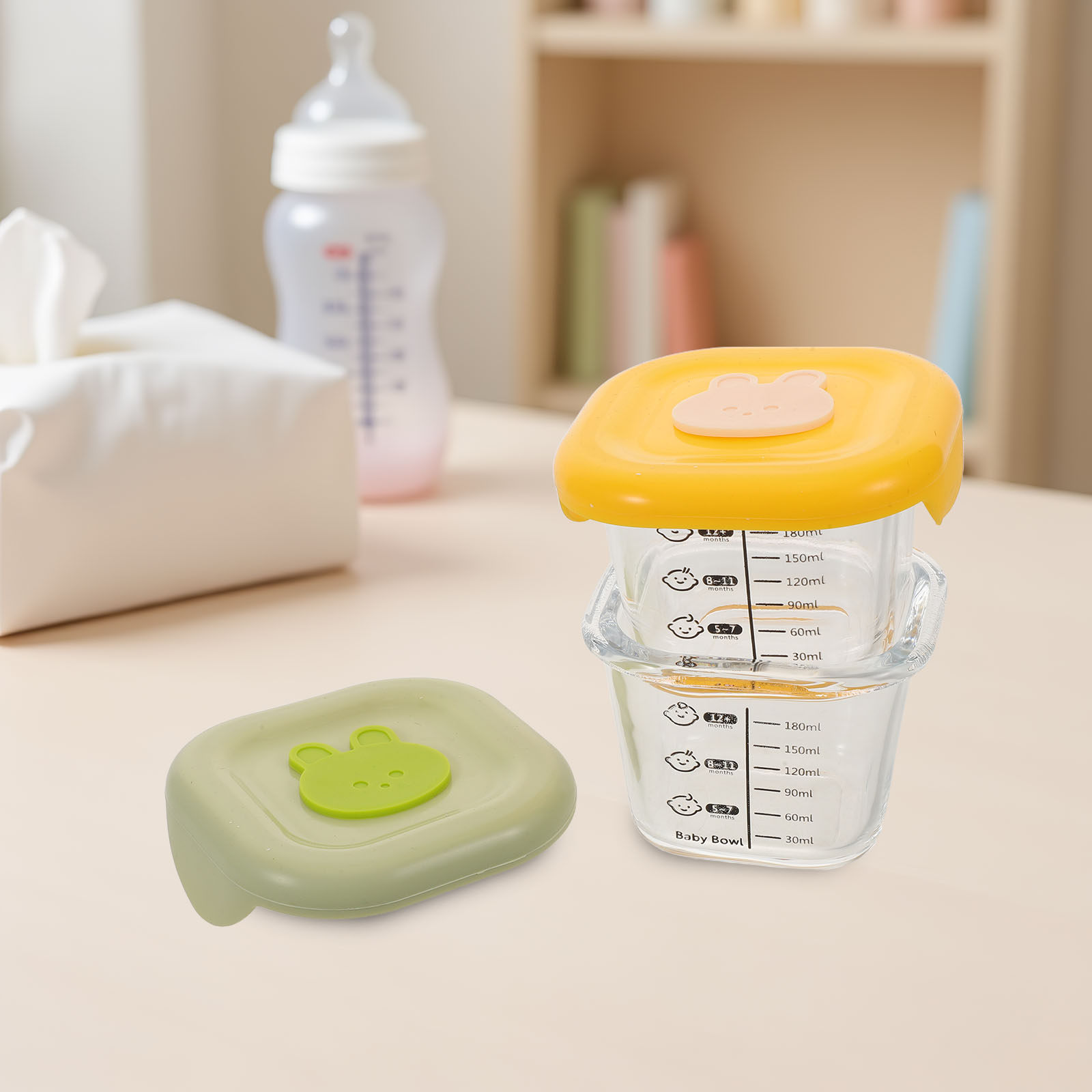 2Pcs Baby Food Storage Boxes P - Baby Food Yellow recensione e prezzo
