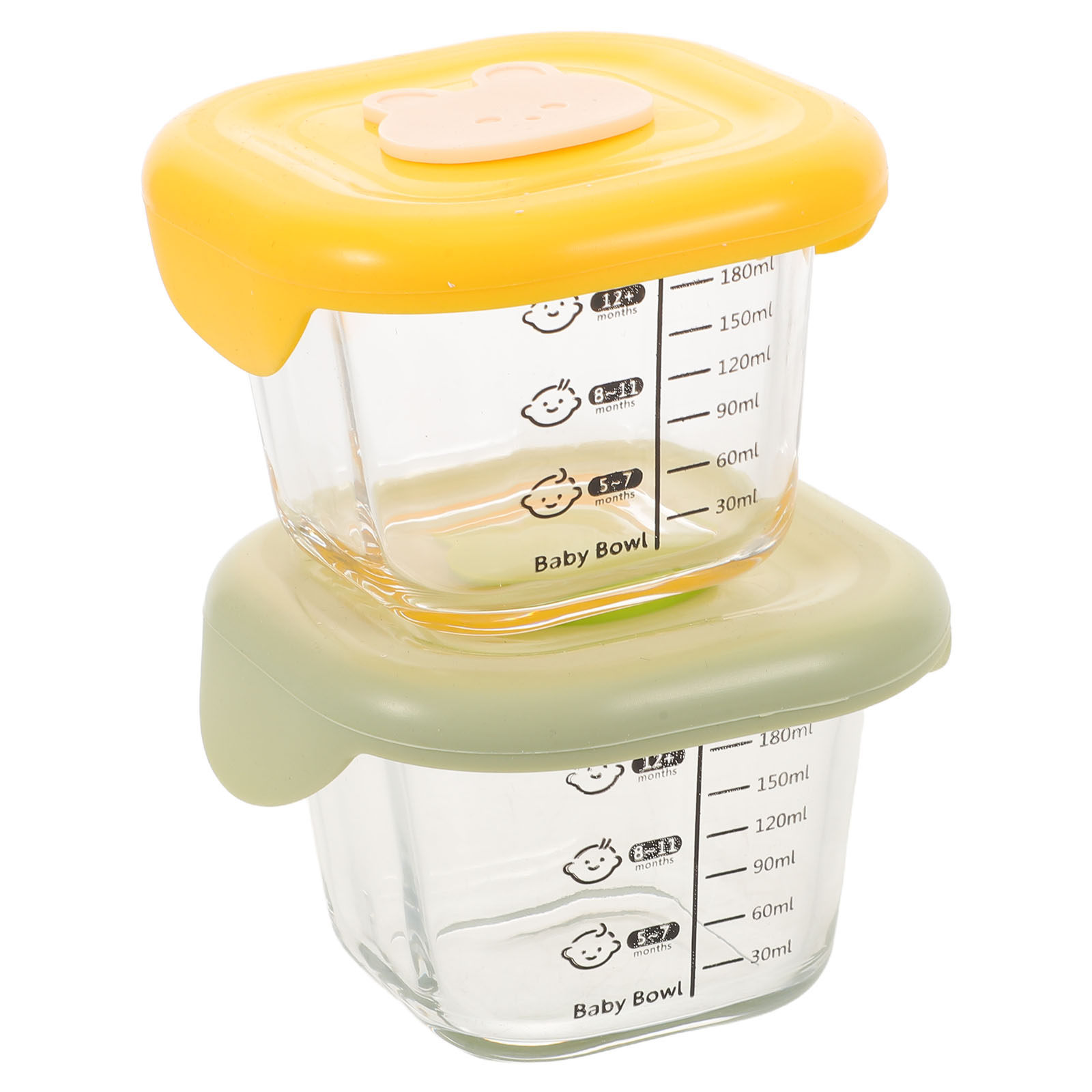 2Pcs Baby Food Storage Contain - Baby Food Yellow recensione e prezzo