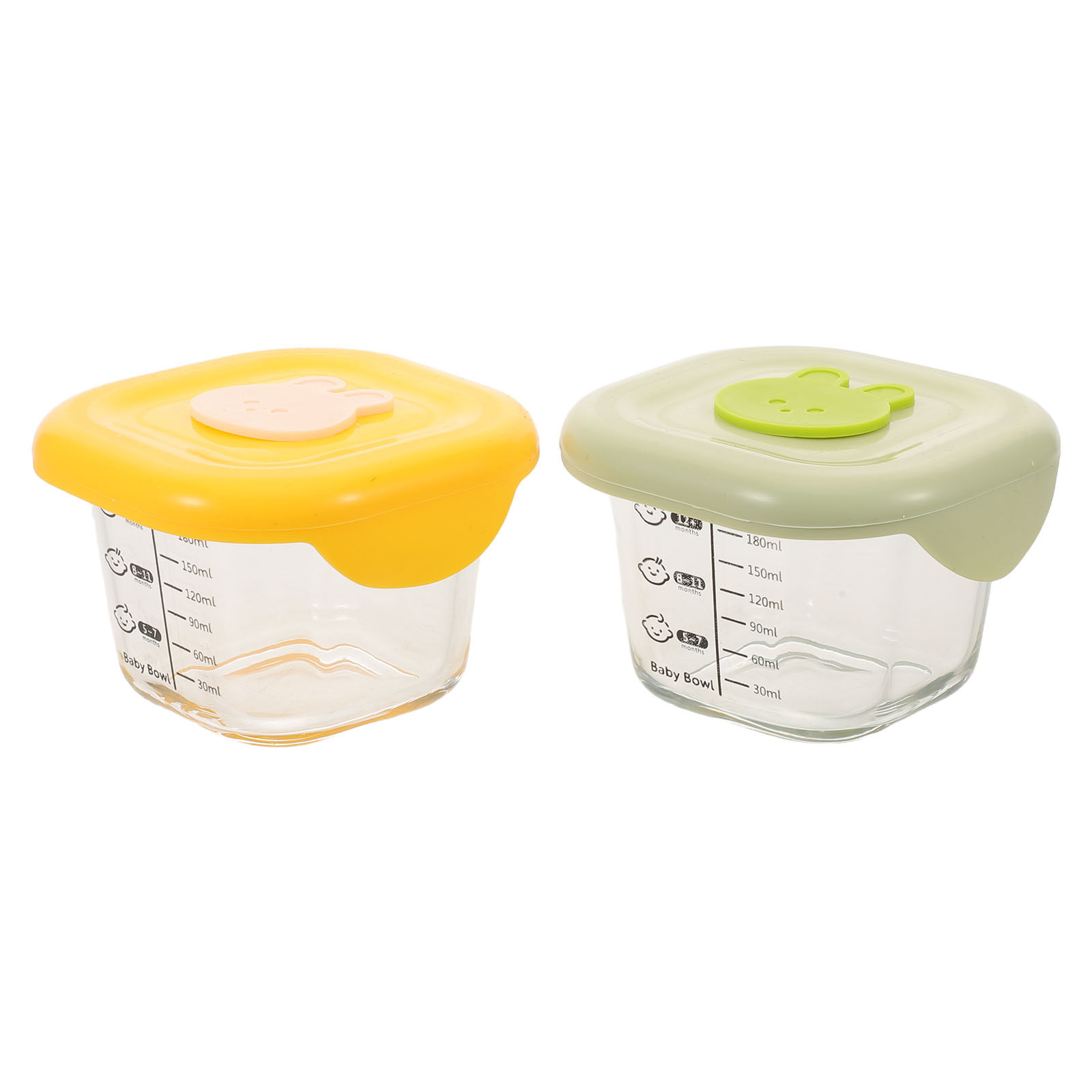 2Pcs Baby Food Storage Contain - Baby Food Yellow recensione e prezzo