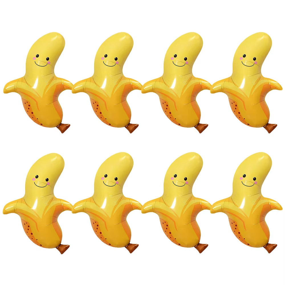 8Pcs Yellow Banana Balloons Cu - Baby Food Yellow recensione e prezzo