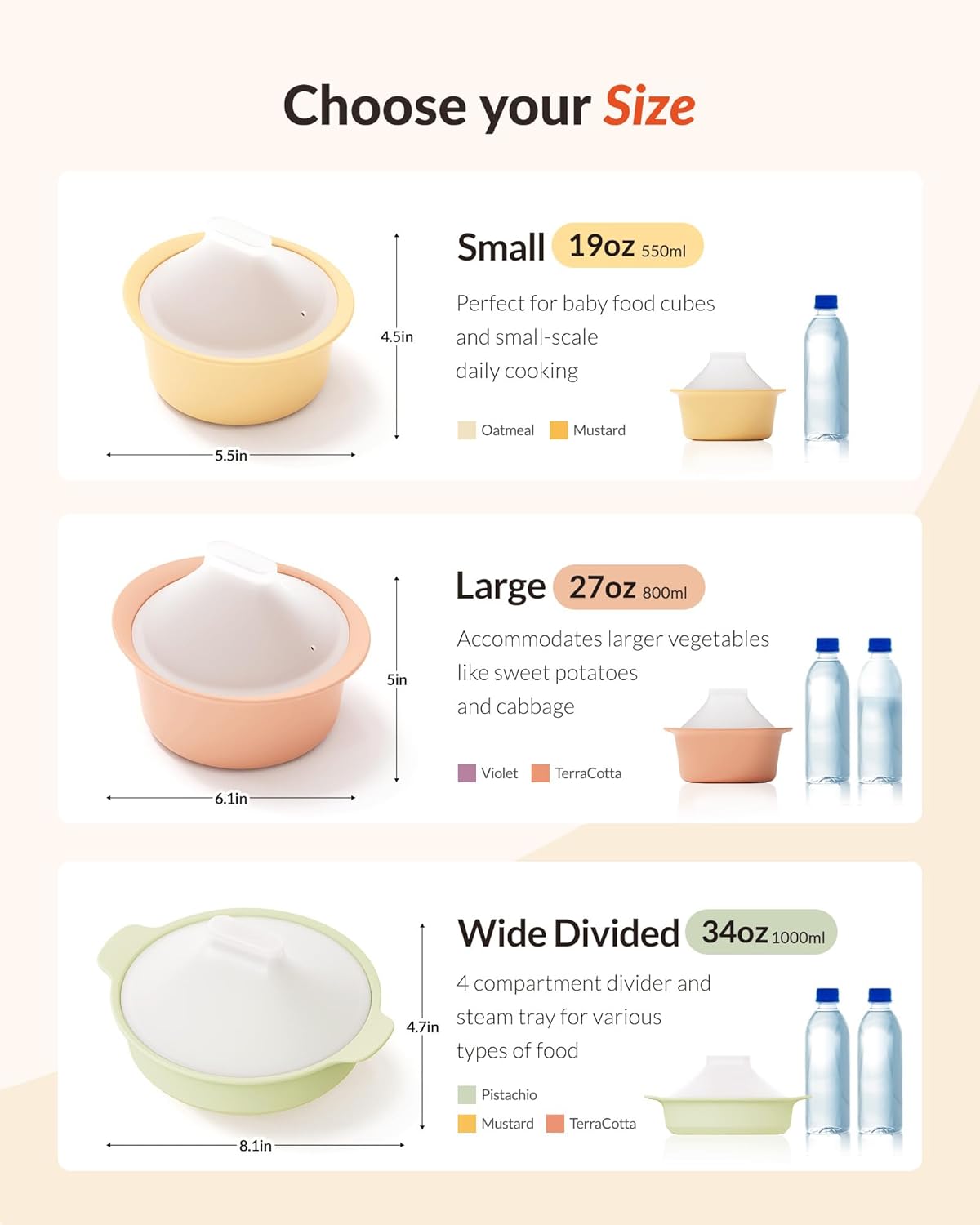 Silicone Microwave Steamer | M - Baby Food Steamer Baby Safe recensione e prezzo