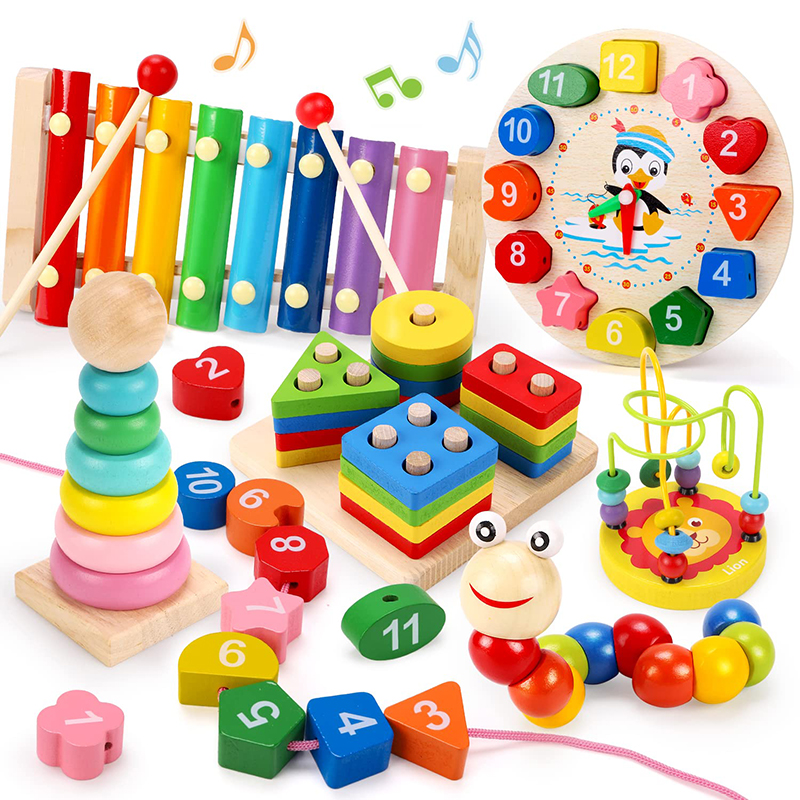 5-6pcs/set Montessori Wooden T - Baby Food Quantity recensione e prezzo