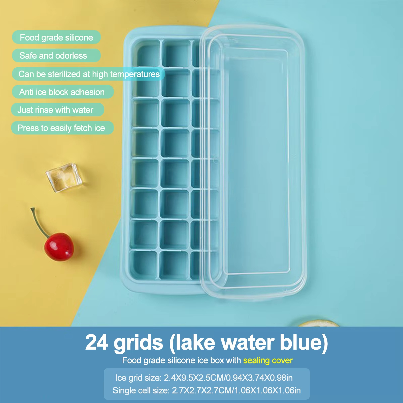 Silicone Ice Cubes Tray with L - Baby 1 Year Food recensione e prezzo