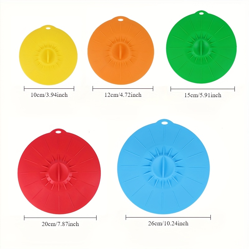 5-Piece Silicone Lids, Heat-Re - Silicone Suction Bowl recensione e prezzo