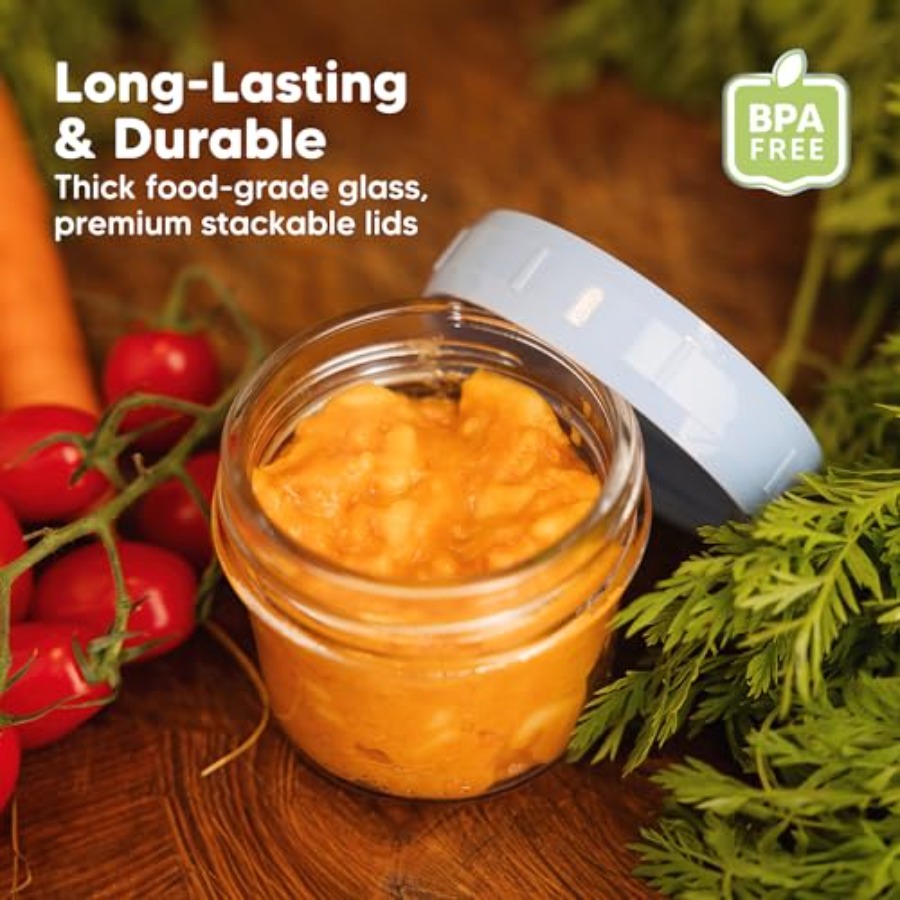 KeaBabies 6pk 4oz Glass Baby F - Baby Food Glass Containers recensione e prezzo