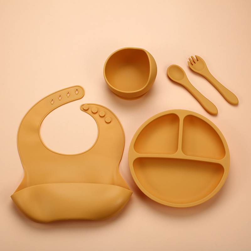 5Pcs Silicone Baby Feeding Set - Silicone Suction Bowl recensione e prezzo