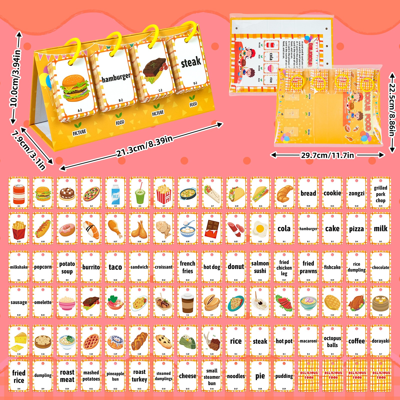 92Pcs Food Vocabulary Flash Ca - Baby Food Age recensione e prezzo