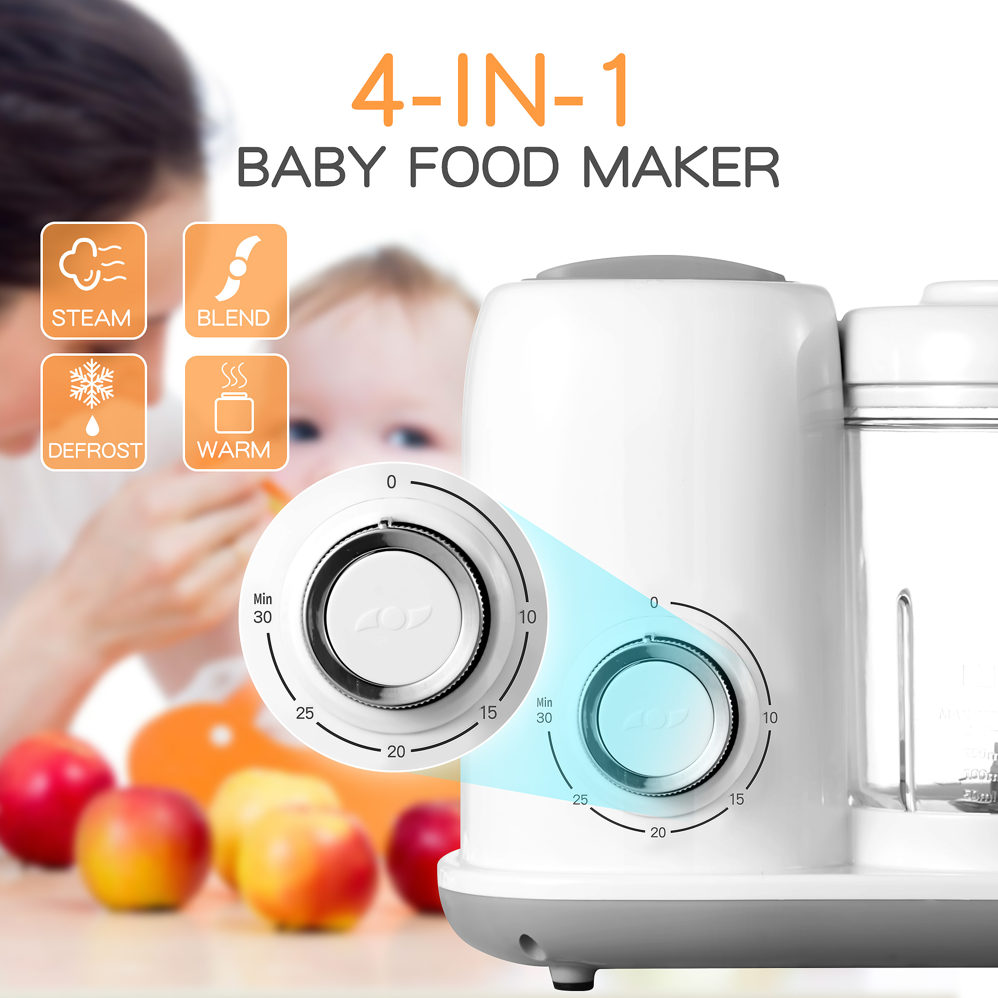 Baby Food Maker, 4 in 1 Baby F - Baby Food Steamer Baby Safe recensione e prezzo