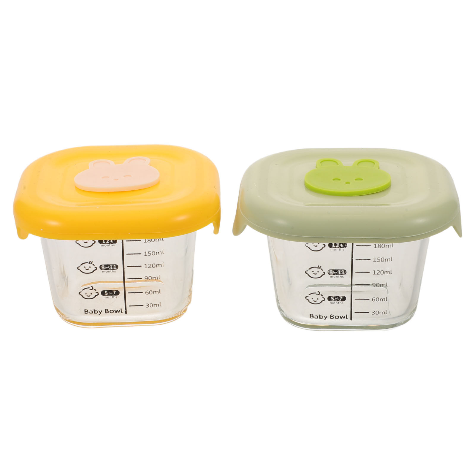 2Pcs Baby Food Storage Contain - Baby Food Yellow recensione e prezzo